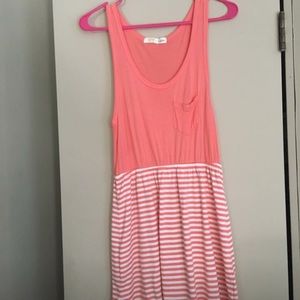 Peach Striped Dress